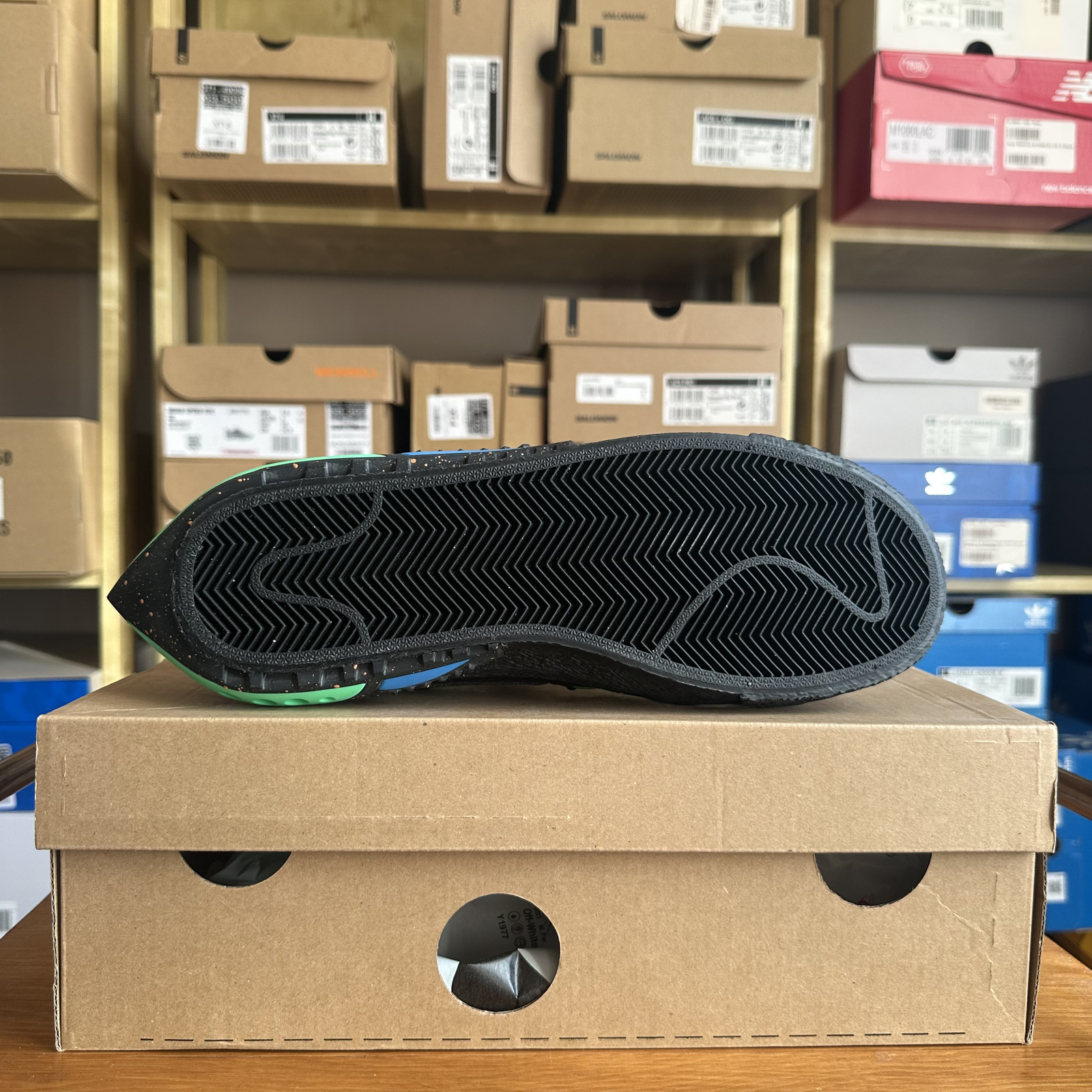 OFF WHITE X NIKE UK 6 (EU 40) Blazer Nike X Off White Nero Verde Elettrico