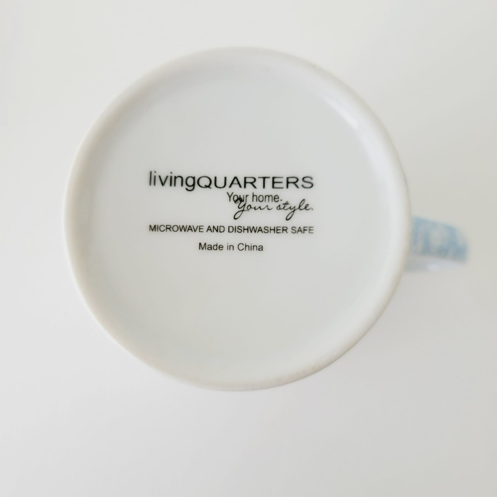 Blue & White Botanical Garden Coffee Mugs (2), Living Quarters, French Country