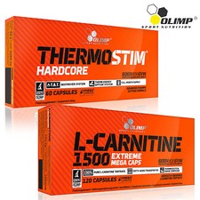 Thermo Stim Hardcore + L-Carnitina 60-180 Cápsulas Quemador de Grasa Termogénico Adelgazante