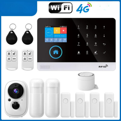 Wireless Security-Protection WiFi+GSM/4G&2G Alarm System 433Mhz Remote Operation