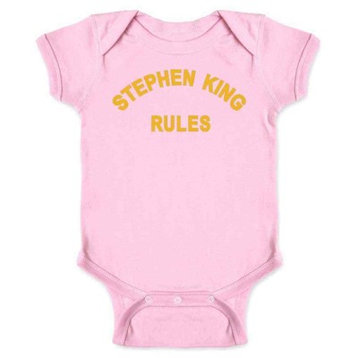 Stephen King Rules Horror Movie Funny Retro 80s Baby Bodysuit