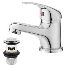 Modern Bathroom Sink Taps Waterfall Vanity Basin Mixer Tap Mono Cloakroom Faucet