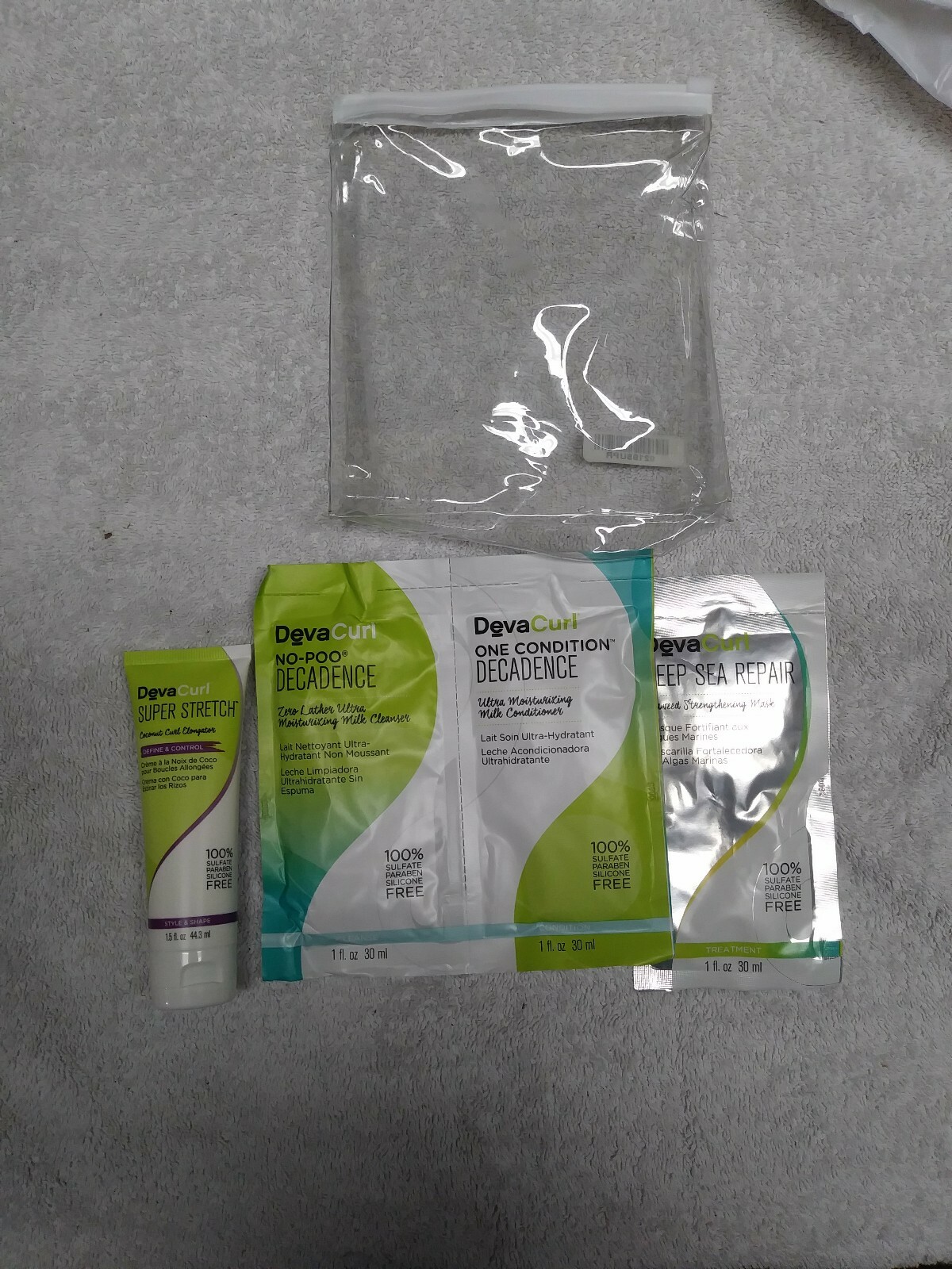 Deva Curl Travel Set Super Stretch Decadence And Deep Sea Repair 1 fl oz.  1.5