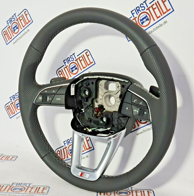 Original Audi Q7 Q8 S-Line Multifunktionslenkrad Leder-gelocht 4M8419091Q QQT