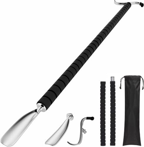 Shoe Horn Long Handle,Dressing Stick,Adjustable Extended Sock Remover Aid - Picture 2 of 7