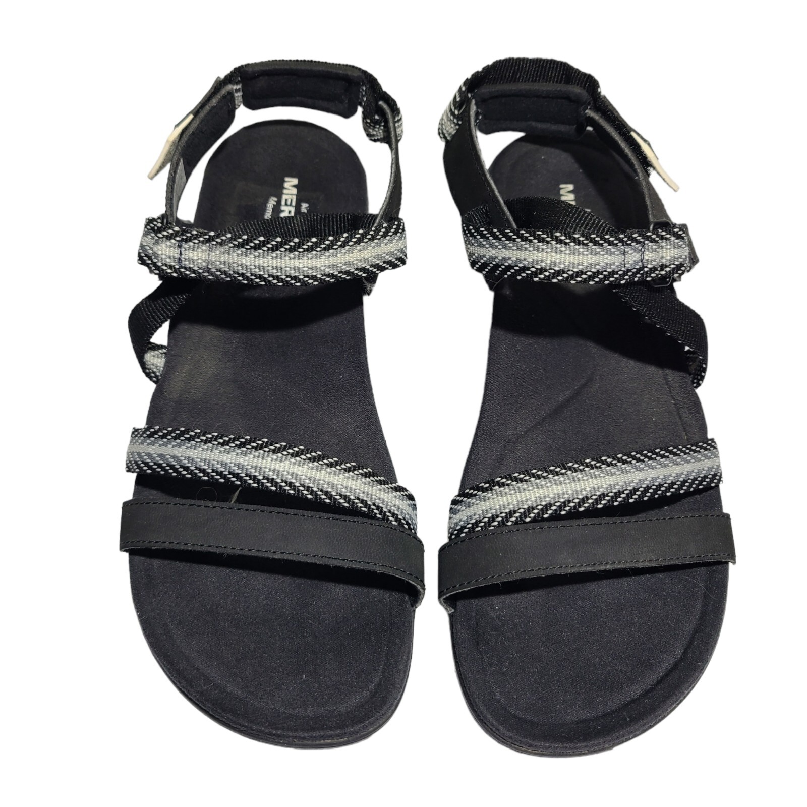 Sandali Merrell District Mendi cinturino posteriore donna 8 neri bianchi J90432