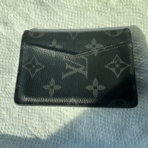USEDLouis Vuitton Monogram Eclipse Pocket Organizer/wallet USA FAST SHIPPING !!!