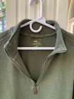 Bob Timberlake Mens Large Cotton Sweater 1/4 Zip Green Pullover Long Sleeve Soft — photo 3