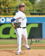 Ryan Borucki Dunedin Toronto Blue Jays Autographed MiLB Inscribed 8x10 Photo COA