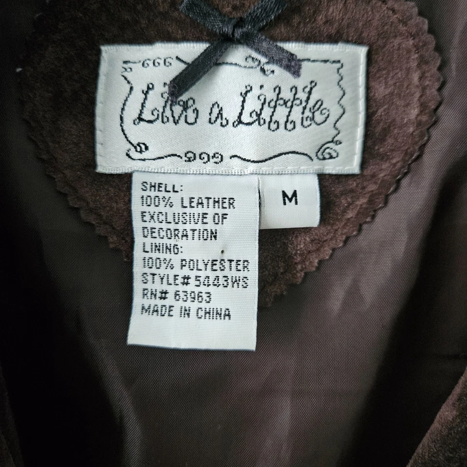 Blazer Live A Little Gamuza Marrón Floral Terciopelo Chaqueta Boho Costera Jr Talla M Foto 2 de 4