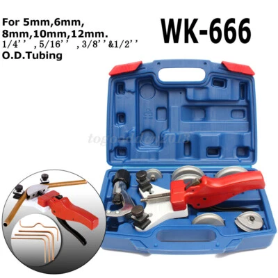 WK-666 Multi Copper Steel Pipe Bender 5-12mm Manual Tube Bending Tool Aluminum