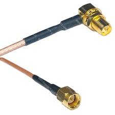 RG316 RP-SMA FEMALE ANGLE to SMA MALE RF Cable Rapid-SHIP LOT