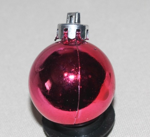Small Plastic Pink Christmas Ornament 1” - Picture 3 of 4