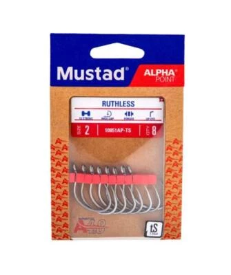 AMI DA PESCA MUSTAD RUTHLESS EYED 10851AP ARTIFICIALI ASSIT HOOK JIG VERITICAL
