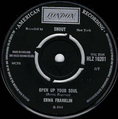 NORTHERN SOUL - ERMA FRANKLIN - OPEN UP YOUR SOUL - UK LONDON -  ''HEAR''  