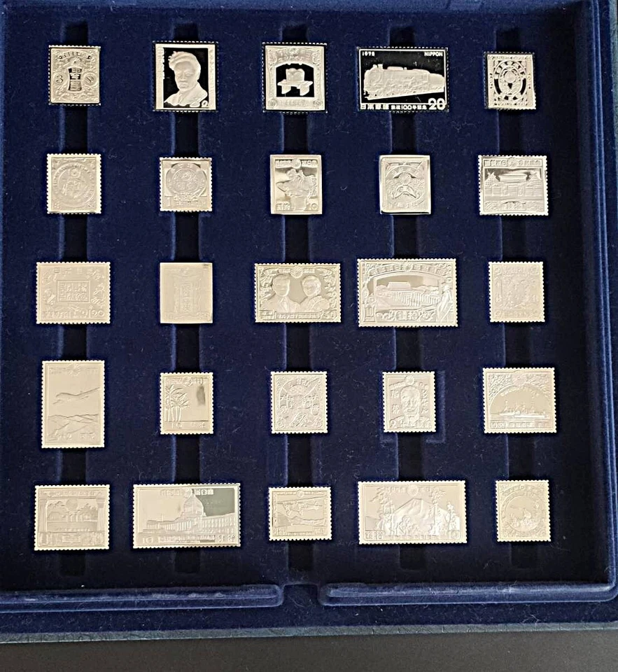 50 pezzi lingotto in argento sterling 925 francobollo Giappone di Franklin Mi... - Immagine 3 di 4