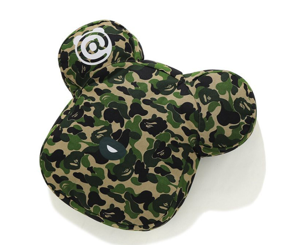 A BATHING APE Goods ABC CAMO BE@R CUSHION 3colors New