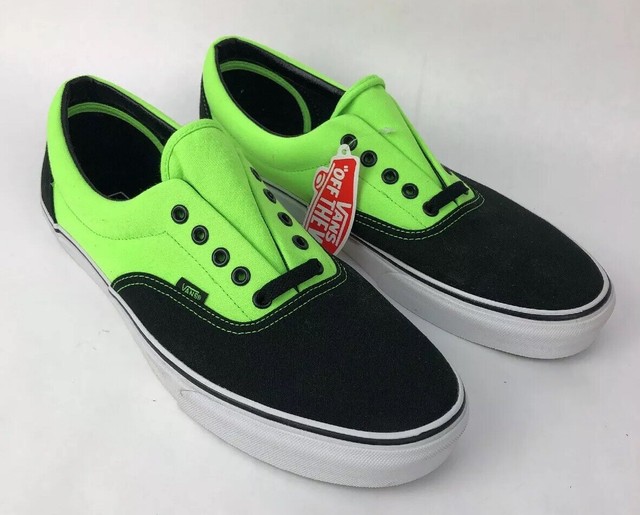 lime green and black vans