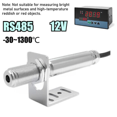 RS485 12V Infrared Thermometer Sensor Non-contact Temperature Tool W/ Controller