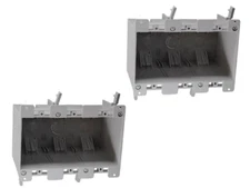 Outlet Box 3-Gang, 55-cu in, Old-Work, PVC. Gray - Cantex EZ55TO EZ Box (2-PACK)