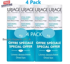 4 PACK Uriage Moisturizing Lip Stick Balm For Damaged Lips 0.14oz / 4g EXP 11/26