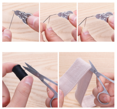 Wondolla Sewing Kit, Portable Sewing Kit In Faux Leather Case, Big Eye Steel Sewing Needles Kit, Complete Travel With Scissors Needles Thread & Accessories For Travel And Home (Green - Foto 3