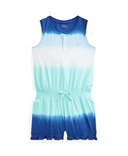 POLO RALPH LAUREN Big Girls Ombre Cotton Jersey Romper Blue O 0001 , X-Large