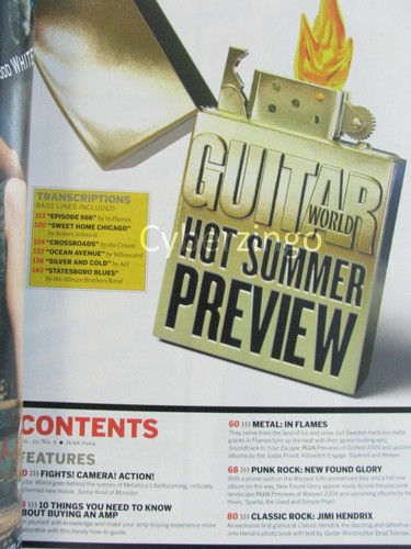 Guitar World Metallica June 2004 Vol 25 No 6 Vintage Magazine - Foto 7 di 8