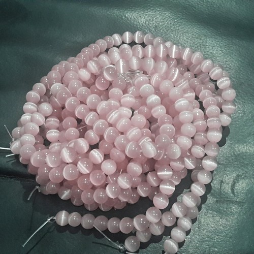 Glass Cat Eye Beads 10mm, Pink, Approx 39 pce Free Postage Oz Seller - Imagen 3 de 3