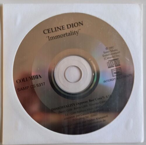 Céline Dion Appear. Bee Gees - Immortality [CD-R Single, 1997] Columbia [French] - Picture 1 of 4