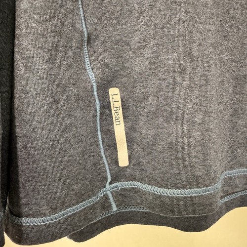L.L. Bean leicht taillierter Pullover Herren Langarm Strick 1/4 Reißverschlusstasche Gr. L " - Bild 7 von 9