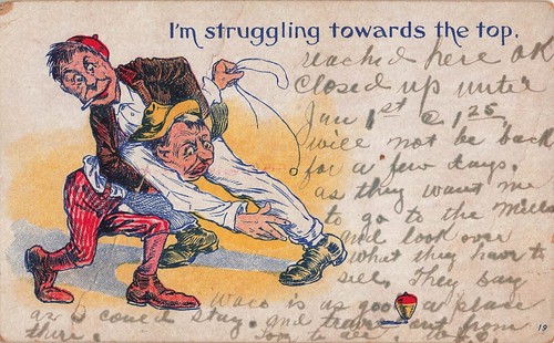 Cartolina antica divertente vintage umorismo fumetto fumetto pun pubblicata nel 1907 - Foto 1 di 2