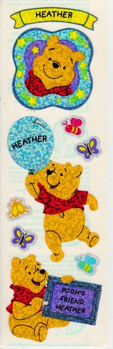 Sandylion Winnie the Pooh Name Stickers - *Letter F,G,H,I* SUPER RARE DESIGN - Picture 7 of 8