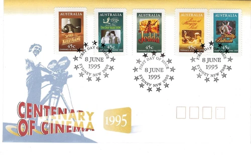 Australia 1995 - Centenary of Cinema (Set of 5 Adhesive Labels) - FDC