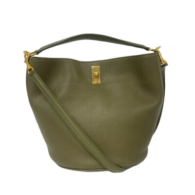 Celine Bucket 16 One Shoulder Teen Bag Khaki Women'S