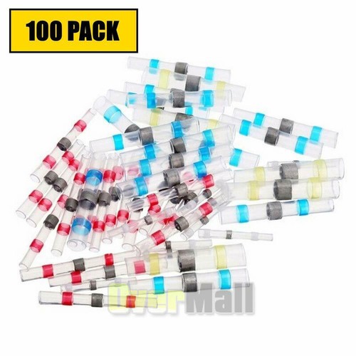 100x Waterproof Heat Shrink Butt Wire Splice Crimp Connectors Terminals Kit - Picture 3 of 14