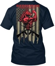 REDHORSE Est 1965 USAF RHS Combat Engineers - Premium T-Shirt Made in USA S-5XL