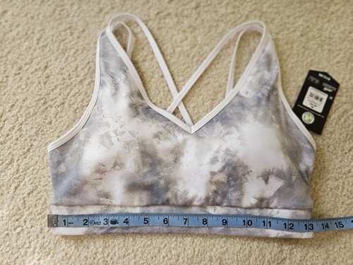 Avia Women's Core Sports Bra Cups Removable Strappy Design - Dopple Dye Sz.M - 第 13/13 張圖片