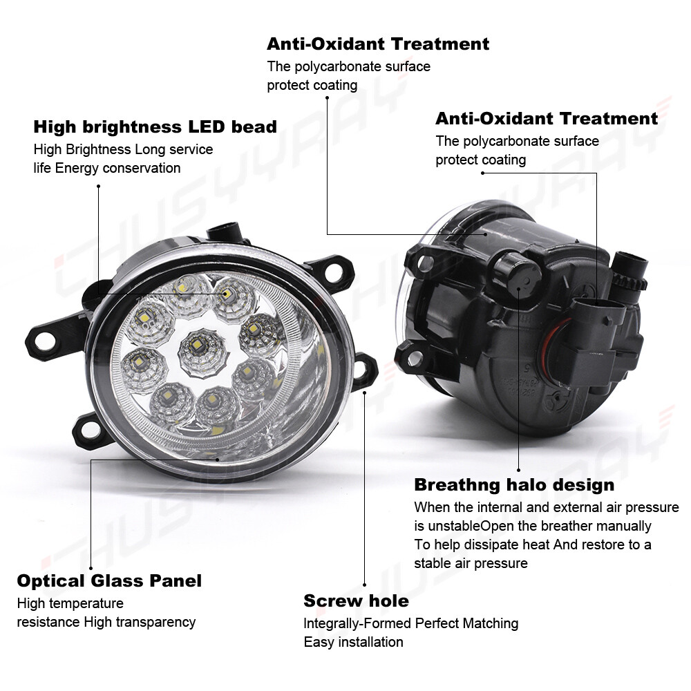 US Pair Fog Lights Driving Bumper Lamps Left&Right FIT LEXUS CT200H 2011-2013