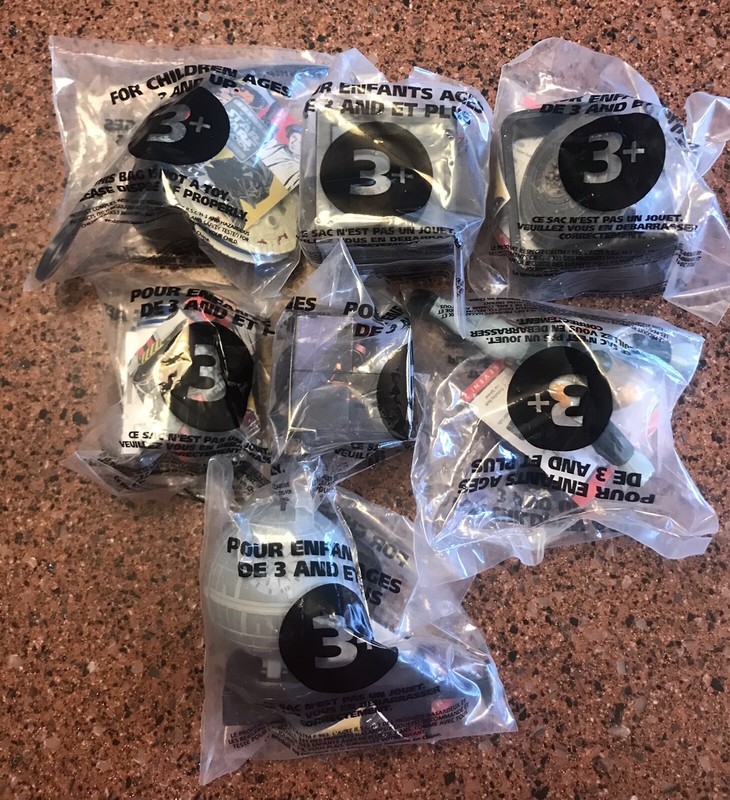 Set Of 7 Taco Bell Toys 1996 Star Wars Trilogy Special Edition New Still Bagged