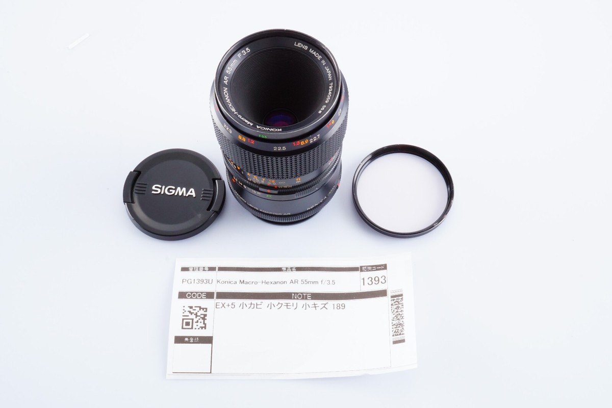 EX+++++ Konica Macro HEXANON AR 55mm F/3.5 MF Prime Lens w/ Filter