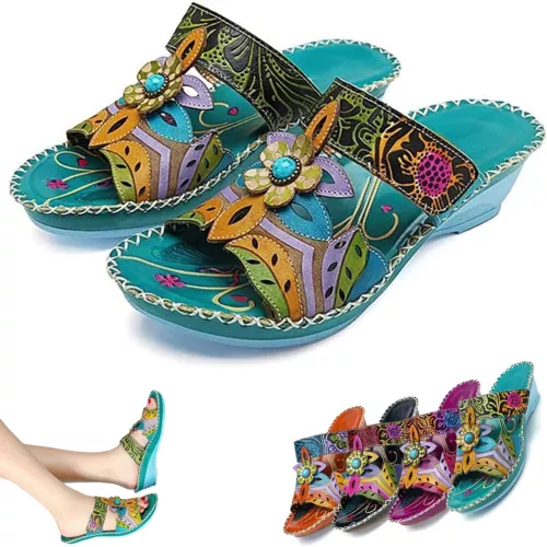 Bohemian Fashion Non-Slip Orthopedic Sandals,Fashion Shoes Comfortable Slippers - Picture 2 of 10