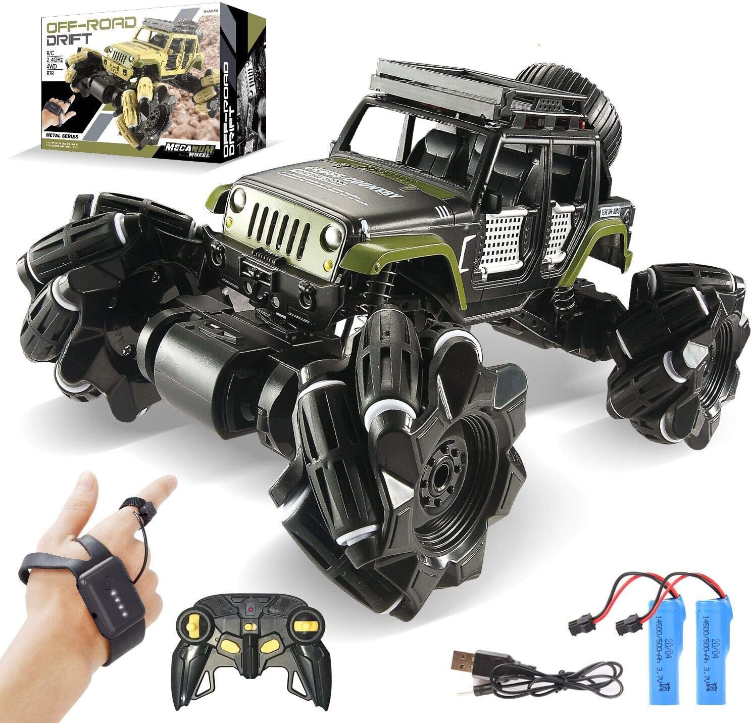 High-Speed 1:16 Drift RC Stunt Car with Rechargeable Batteries - 50m Range