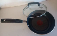 T-Fal Optimal Technology Non-Stick Fry Sauté Pan Skillet W/Vented Lid Black 7.5"