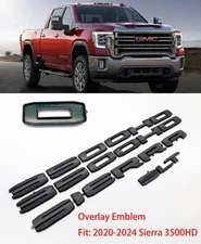 NEW Door Tailgate Overlay Emblem Matte Black For 2020 - 2023 GMC Sierra 3500HD