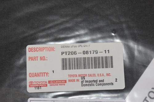 PT206-08179-11 TOYOTA SIENNA Floor Mats *Brand New* 8 Pieces Grey - Picture 4 of 4