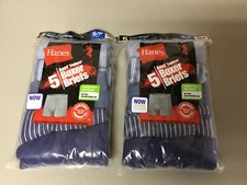 NWT Boy's Hanes Tagless 10 Boxer Briefs Size Small 6-8 Blues 84W