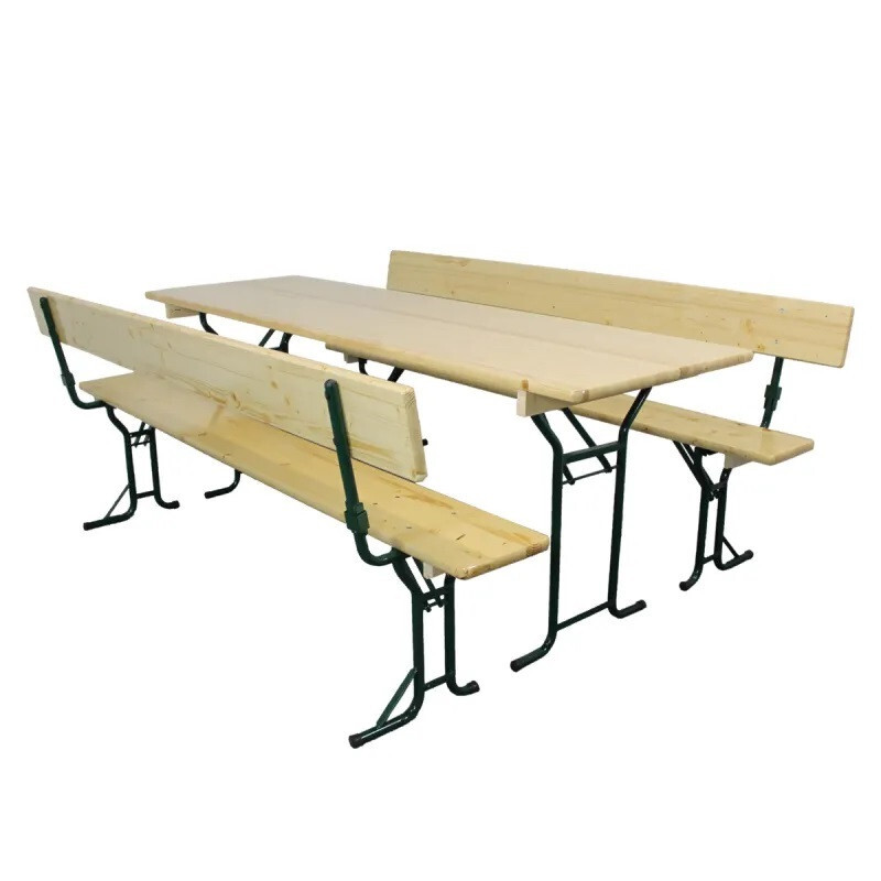 Bierzeltgarnitur mit lehne 220 cm Festzeltgarnitur klappbar Biertischgarnitur