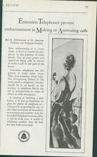 1928 AT&T Bell System Extension Telephones Avoid Embarrassment Print Ad PR7