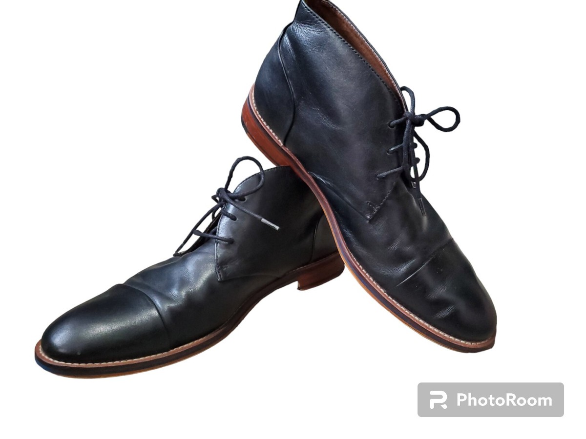 Johnston & Murphy Men Shoes Black 9.5M Leather Gregory  display picture 2